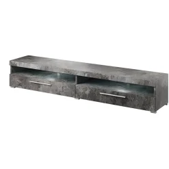 Garnero Arredamenti Mobile porta TV 200x35h cm 2 cassetti Frisk Ossido Hot