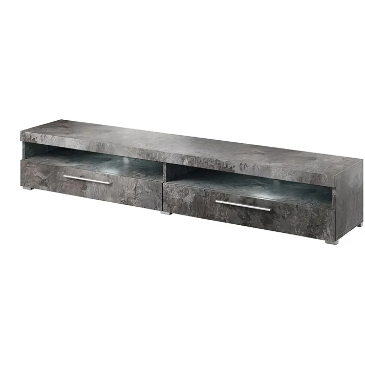 Garnero Arredamenti Mobile porta TV 200x35h cm 2 cassetti Frisk Ossido Hot