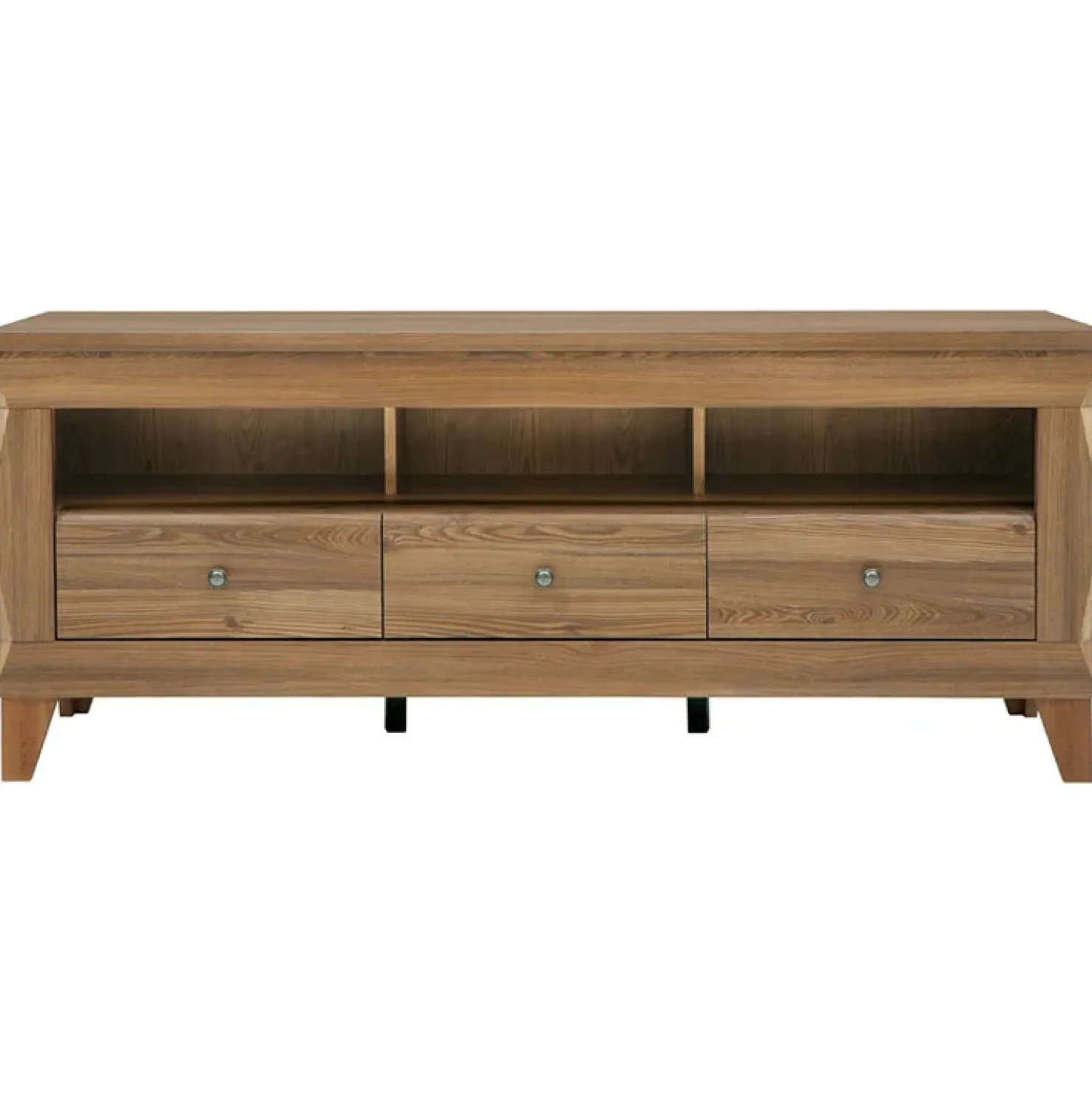 Garnero Arredamenti Mobile porta TV 156x64h cm 3 cassetti soggiorno rovere scuro Lucca Discount