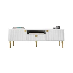 Garnero Arredamenti Mobile porta TV 160x54h cm 1 cassetto 1 vano a giorno bianco Falun Sale