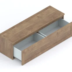 Garnero Arredamenti Mobile porta TV 138x40h cm 1 cassettone con telaio rovere scuro Sunset Noce Discount