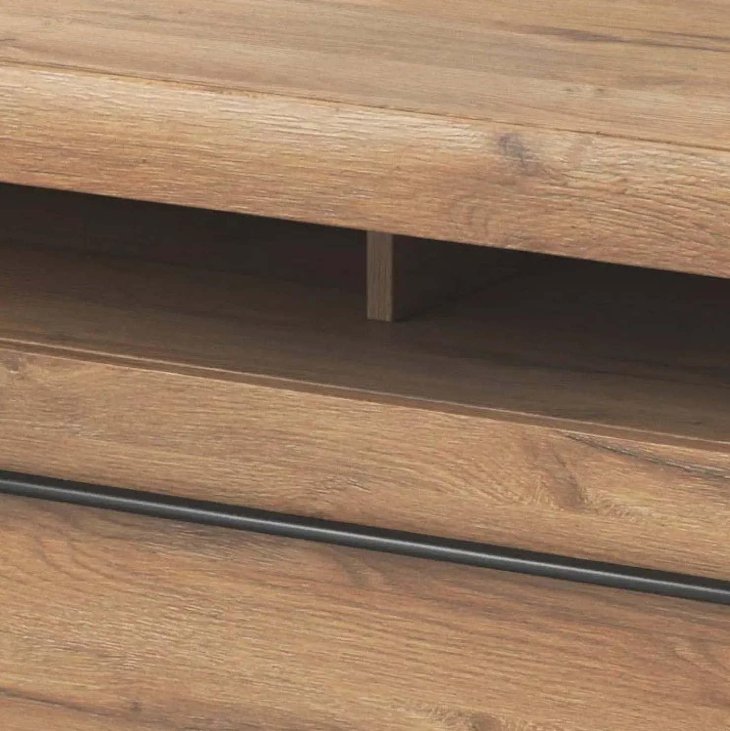 Garnero Arredamenti Mobile porta TV 160x52h cm 1 cassetto rovere nero Maiorca Sale