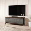 Garnero Arredamenti Mobile porta TV 160x63h cm 3 cassetti moderno antracite lucido rovere scuro Umag Best