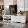 Garnero Arredamenti Mobile porta TV 137/180x40h cm allungabile moderno bianco Pepita Best