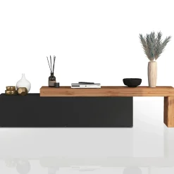 Garnero Arredamenti Mobile porta tv 230x51h cm antracite rovere Block Antracite - Rovere Discount