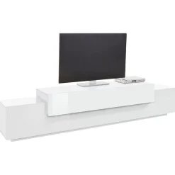 Garnero Arredamenti Mobile porta TV 240x52h cm Milos Gihome® Bianco Lucido Clearance