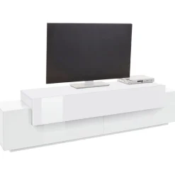Garnero Arredamenti Mobile porta TV 200x52h cm Milos Gihome® Bianco Lucido Outlet