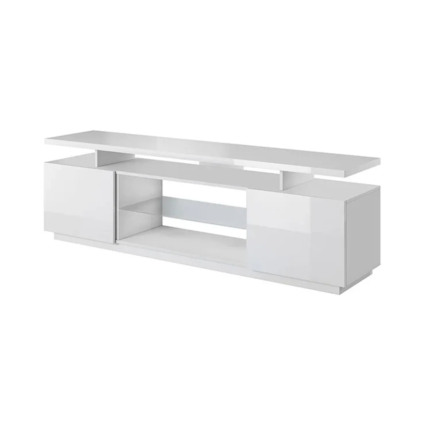 Garnero Arredamenti Mobile porta TV 180x56h cm Blackburn Bianco Lucido