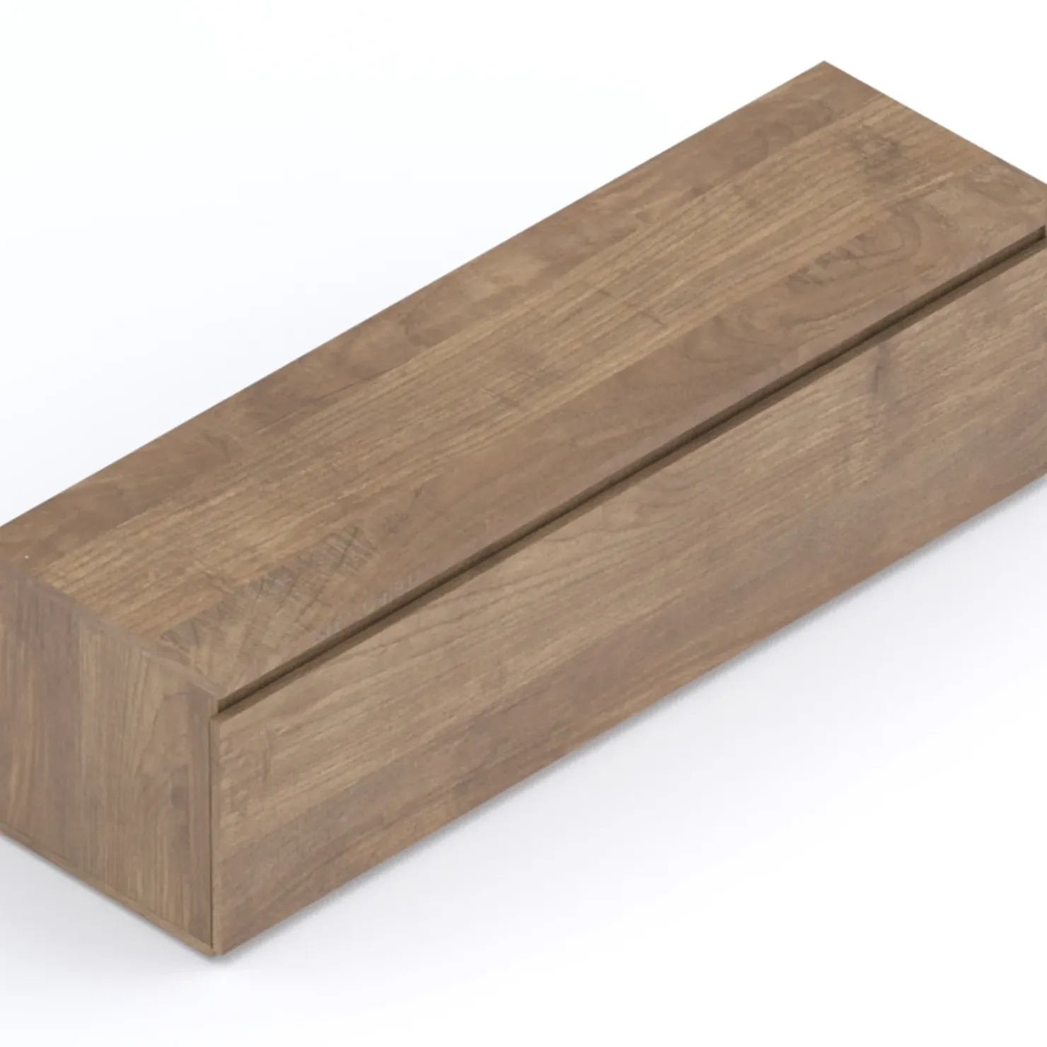 Garnero Arredamenti Mobile porta TV 138x40h cm con cassettone rovere scuro Sunset Noce Discount