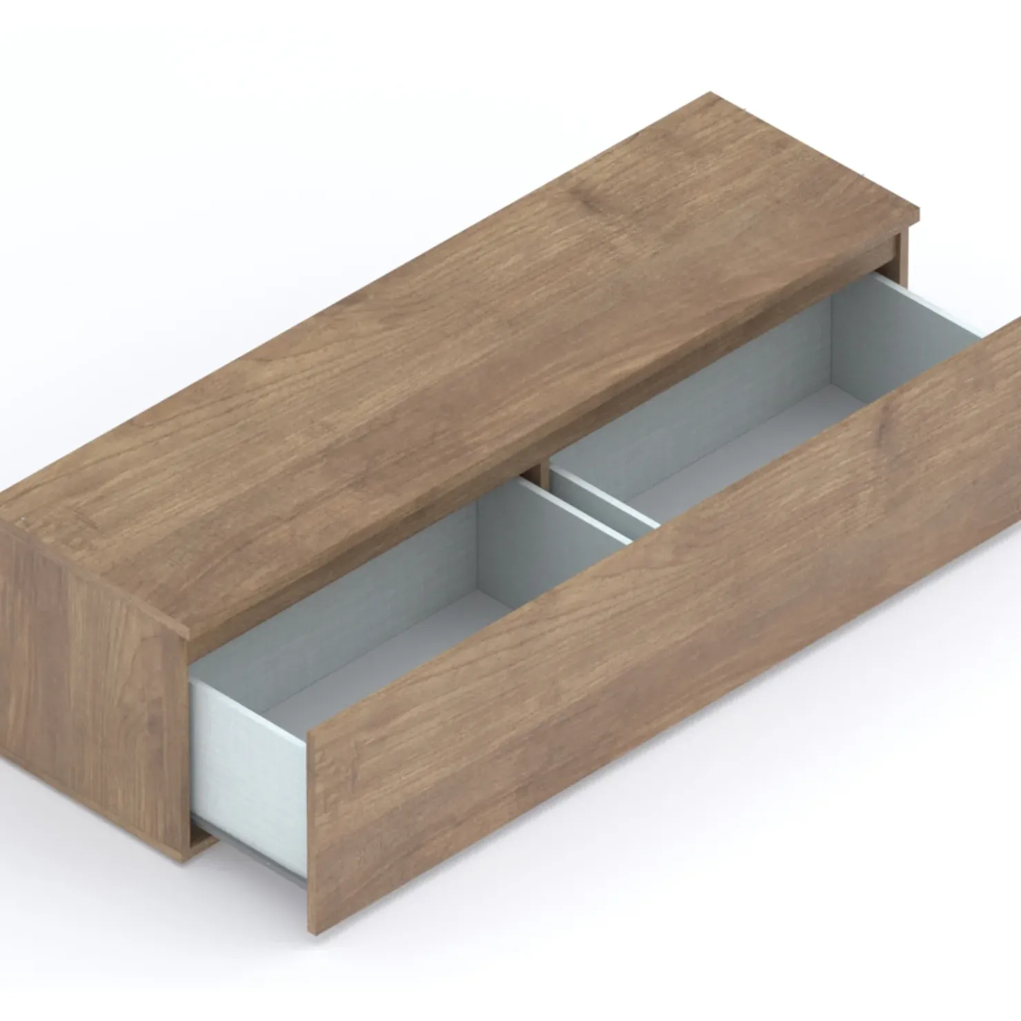 Garnero Arredamenti Mobile porta TV 138x40h cm con cassettone rovere scuro Sunset Noce Discount