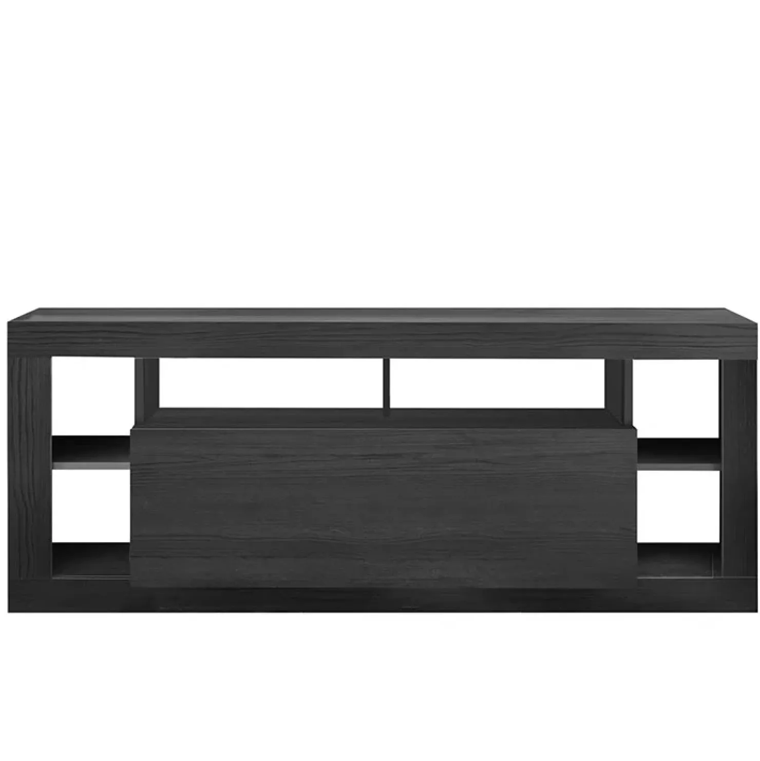 Garnero Arredamenti Mobile porta TV 172x66h cm con ribalta Trilogy Nero Frassinato Clearance