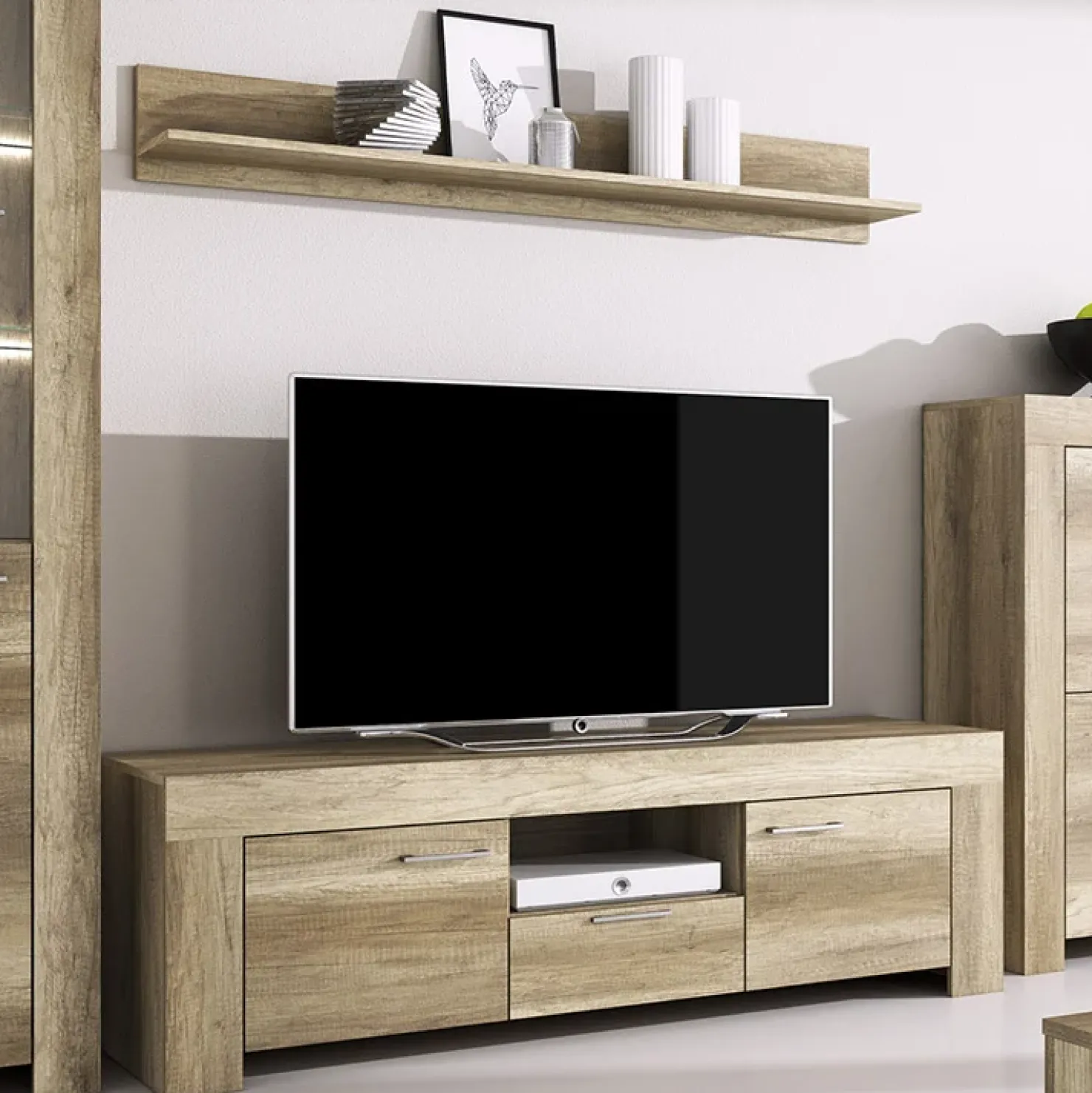 Garnero Arredamenti Mobile porta TV 155x50h cm con mensola rovere Vietnam Clearance