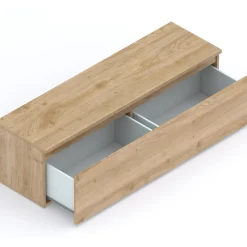 Garnero Arredamenti Mobile porta TV 138x40h cm con cassettone chiaro Sunset Rovere Best