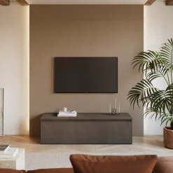 Garnero Arredamenti Mobile porta TV 138x40h cm con cassettone nero Sunset Ossido Best