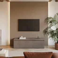 Garnero Arredamenti Mobile porta TV 138x40h cm con cassettone bronzo Sunset Marrone Clearance