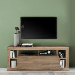 Garnero Arredamenti Mobile porta TV 172x66h cm con ribalta rovere scuro Trilogy Noce