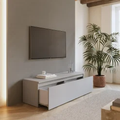 Garnero Arredamenti Mobile porta TV 138x40h cm con cassettone Sunset Grigio chiaro Online