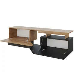 Garnero Arredamenti Mobile porta TV 160x46h cm design moderno rovere antracite Modesta Antracite - Rovere Clearance