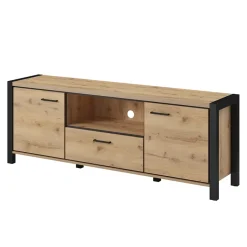 Garnero Arredamenti Mobile porta TV 180x65h cm design industrial quercia nero opaco Neive Online