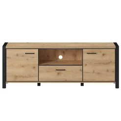 Garnero Arredamenti Mobile porta TV 180x65h cm design industrial quercia nero opaco Neive Online