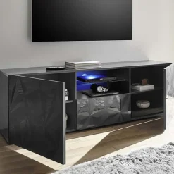 Garnero Arredamenti Mobile porta TV 181x57h cm grigio lucido con serigrafia Marvis Sale