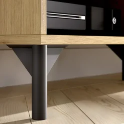 Garnero Arredamenti Mobile porta TV 164x49h cm legno rovere grafite German Outlet