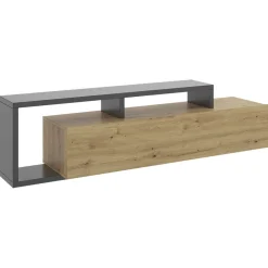Garnero Arredamenti Mobile porta TV 165x47h cm legno rovere grafite Morientes Outlet