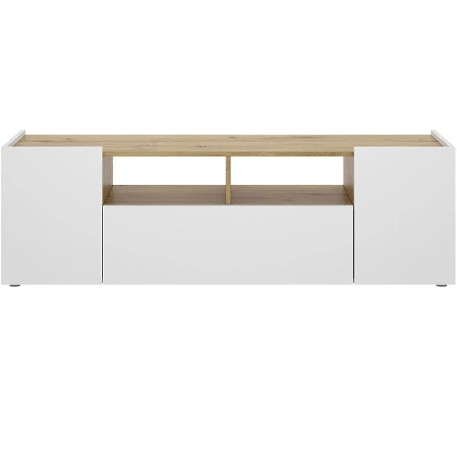 Garnero Arredamenti Mobile porta TV 142x44h cm legno rovere bianco Esteban Clearance