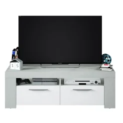 Garnero Arredamenti Mobile porta TV 120x40h cm moderno bianco cemento Zante Online