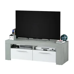 Garnero Arredamenti Mobile porta TV 120x40h cm moderno bianco cemento Zante Online