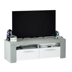 Garnero Arredamenti Mobile porta TV 120x40h cm moderno bianco cemento Zante Online
