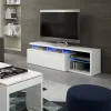 Garnero Arredamenti Mobile porta TV 150x43h cm moderno bianco lucido Lumina Clearance