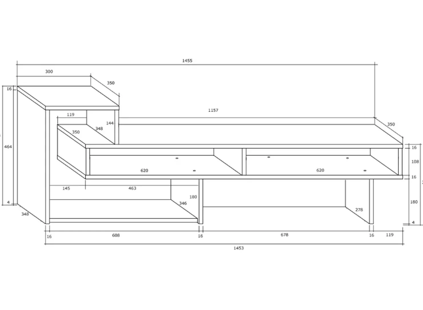 Garnero Arredamenti Mobile porta TV 146x49h cm moderno chiaro Helen Rovere Hot