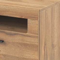 Garnero Arredamenti Mobile porta TV 140x52h cm moderna 1 cassetto rovere nero Maiorca Sale