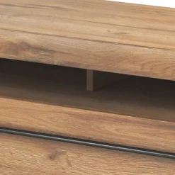 Garnero Arredamenti Mobile porta TV 140x52h cm moderna 1 cassetto rovere nero Maiorca Sale