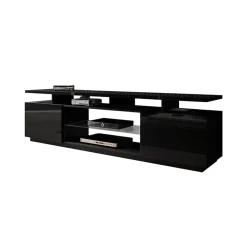 Garnero Arredamenti Mobile porta TV 180x56h cm Blackburn Nero Lucido Clearance