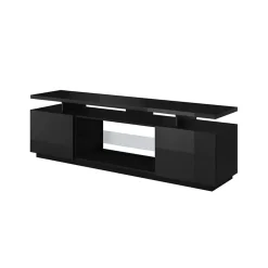 Garnero Arredamenti Mobile porta TV 180x56h cm Blackburn Nero Lucido Clearance