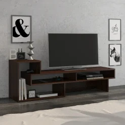 Garnero Arredamenti Mobile porta TV 146x49h cm soggiorno rovere scuro Helen Wengè New