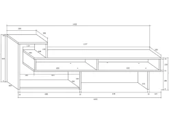 Garnero Arredamenti Mobile porta TV 146x49h cm soggiorno rovere scuro Helen Wengè New