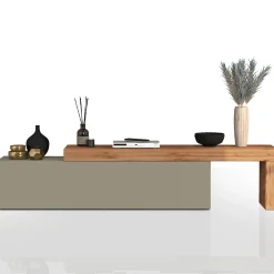 Garnero Arredamenti Mobile porta tv 230x51h cm tortora rovere Block Tortora - Rovere Clearance