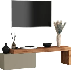 Garnero Arredamenti Mobile porta tv 210x51h cm tortora rovere Block Tortora - Rovere Sale