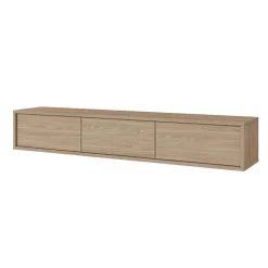 Garnero Arredamenti Mobile TV soggiorno sospeso 180x32h cm 3 ante a ribalta Glem Rovere Sale