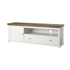 Garnero Arredamenti Mobile TV 181x61h cm 1 anta 1 cassetto rovere Texel Bianco Frassinato Online
