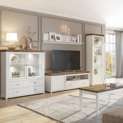 Garnero Arredamenti Mobile TV 181x61h cm 1 anta 1 cassetto rovere Texel Bianco Frassinato Online