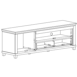 Garnero Arredamenti Mobile TV 181x61h cm 1 anta 1 cassetto rovere Texel Bianco Frassinato Online