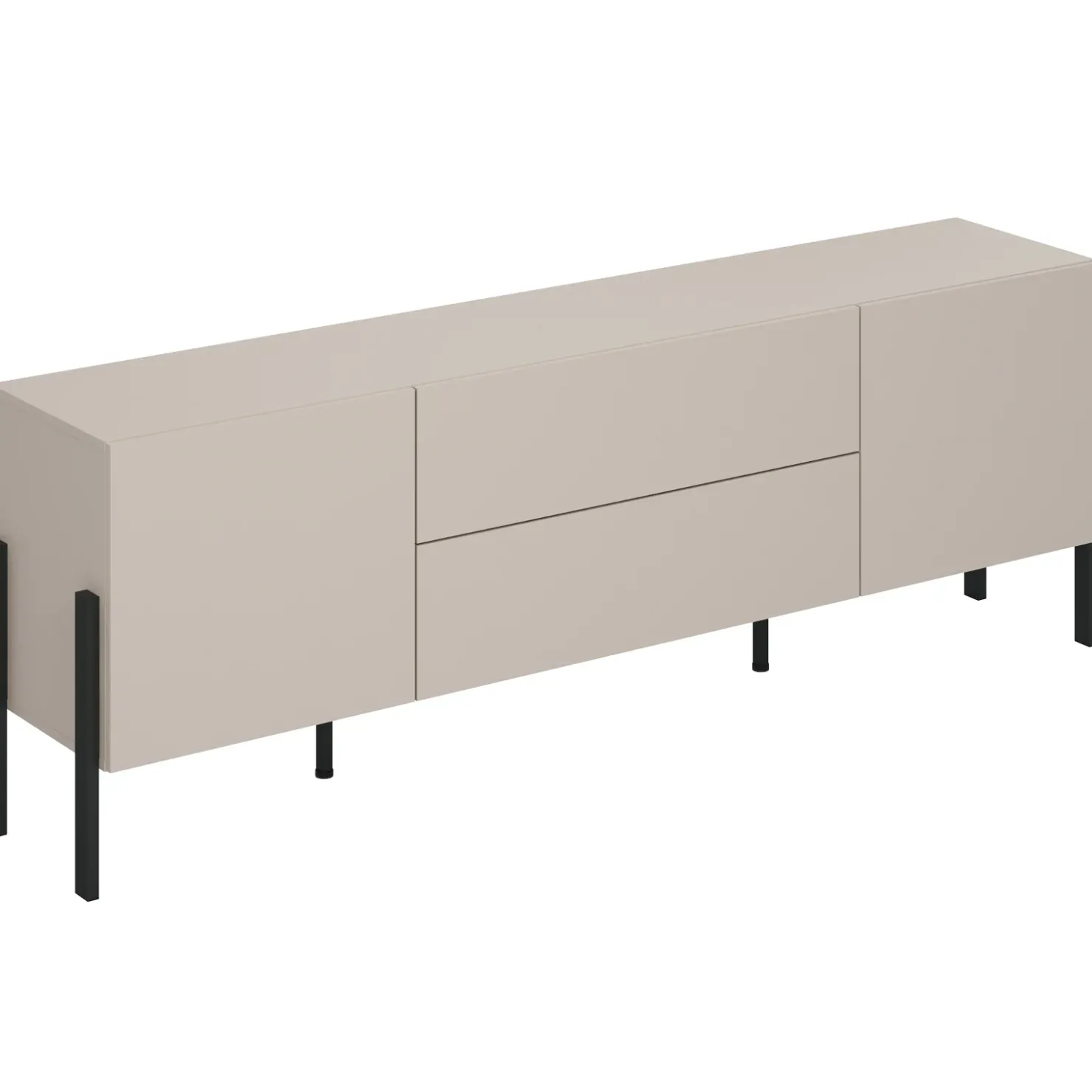 Garnero Arredamenti Mobile TV 200x70h cm 2 ante 2 cassetti moderno cashmere Simple Beige Outlet