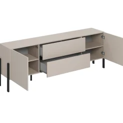 Garnero Arredamenti Mobile TV 200x70h cm 2 ante 2 cassetti moderno cashmere Simple Beige Outlet
