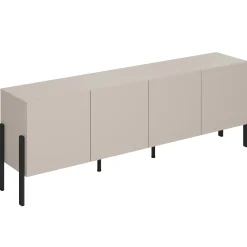 Garnero Arredamenti Mobile TV 200x70h cm 4 ante moderno cashmere Simple Beige Outlet