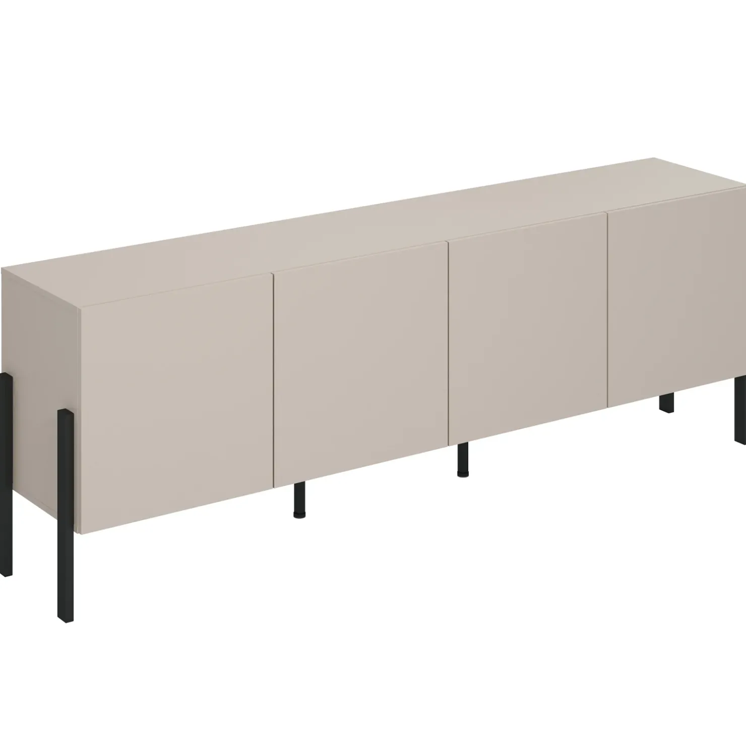 Garnero Arredamenti Mobile TV 200x70h cm 4 ante moderno cashmere Simple Beige Outlet