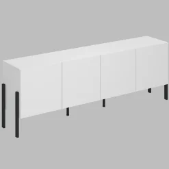 Garnero Arredamenti Mobile TV 200x70h cm 4 ante moderno bianco Simple Bianco Opaco Sale